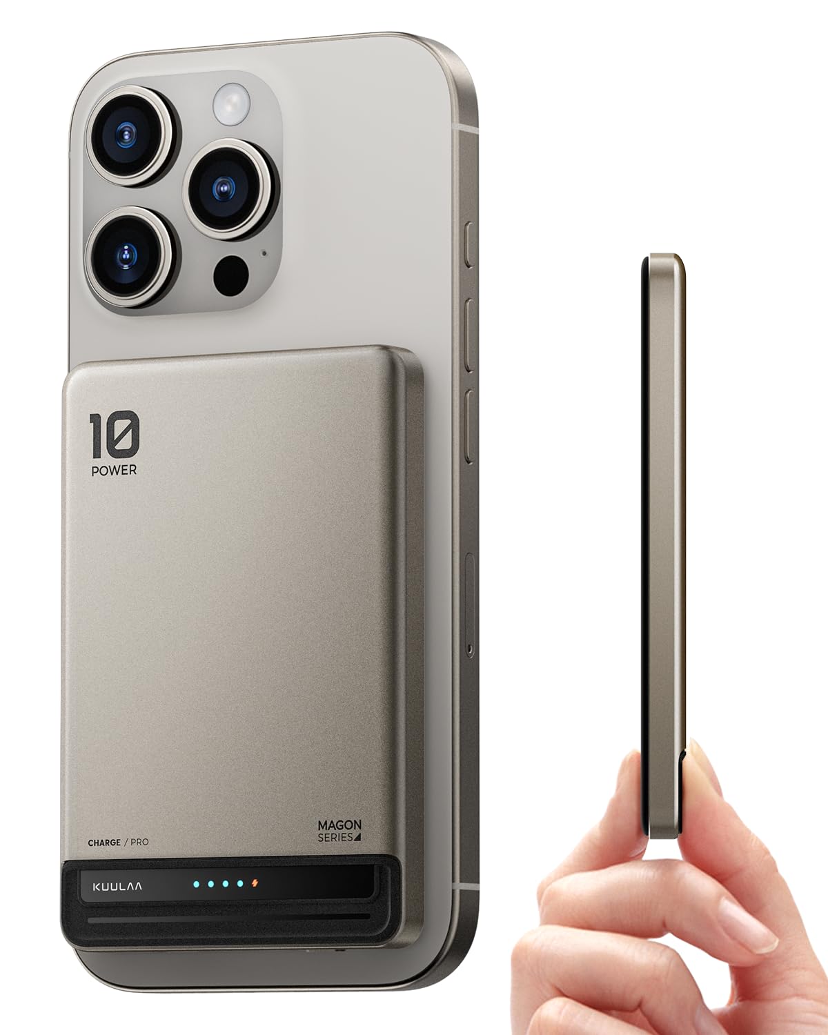 kuulaa portable charger with built-in lightning